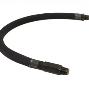 Reapris Viair 24″ 3/8″ to 3/8″Viair 24 ”Långt rostfri stål svart armerad flätad slang med backventil
