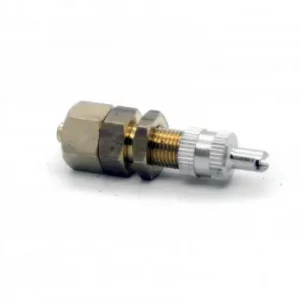 Outlet 1/4″ Trycklås (Schrader Ventil) Tryck på nytt eller dränera din tank med lätthet, Enkel installation för denna dräneringsventil,