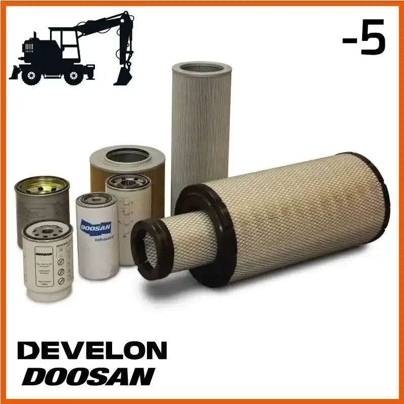 Bästa pris Doosan DX160W-5 500H Filterkit Nyhet