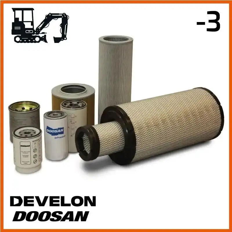 Fri frakt Köp nu Doosan DX62R-3 500H Filterkit (S/N 1001-1617)