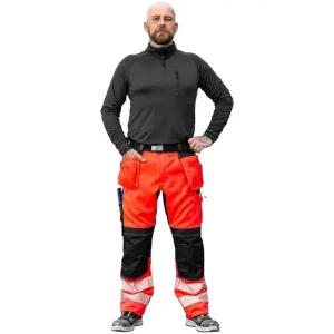 Sänkt pris BYXOR STRETCH MED SPIKFICKOR D108 TRITON FL.RÖD/SV Populär