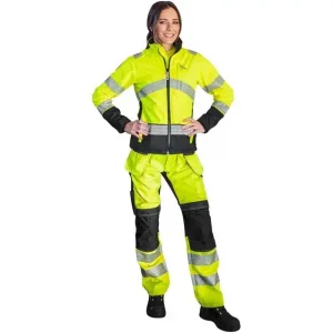 SOFTSHELL JACKA 2XL DANICA DAM FL.GUL/SVT KL2 EN20 Fri frakt Rabatt